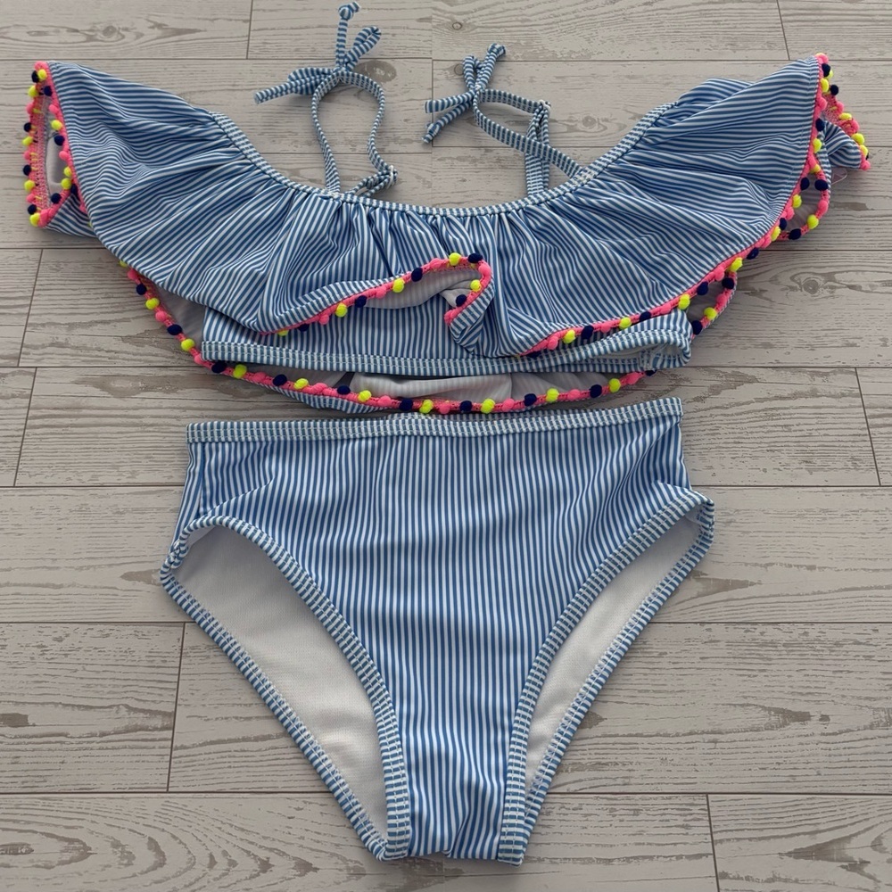 Tommy Bahama Blue Striped 2pc Swimsuit